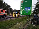 Dopravní nehoda na D6 u Sokolova. (16. záí 2021)