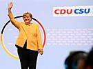 Angela Merkelová při zahájení volební kampaně CDU/CSU v Berlíně (21. srpna 2021)