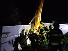 V sobotu veer spadl malý letoun na eskolipsku. (18. záí 2021)