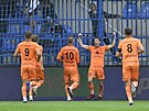 Utkání 8. kola první fotbalové ligy Slovan Liberec - FK Mladá Boleslav. Autor...