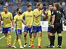 Utkání 8. kola první fotbalové ligy: 1. FC Slovácko - Fastav Zlín. Hrái Zlína...