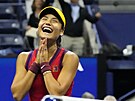 Britka Emma Raducanuová slaví postup do finále US Open.