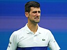 Srb Novak Djokovi ve finále US Open
