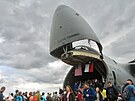 Americký obr C-5M Super Galaxy na Dnech NATO v Ostrav (13. záí 2022)