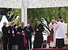 Pape Frantiek se setkal s Romy z koického sídlit Luník IX. (14. záí 2021)