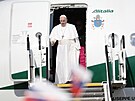Pape piletl na Slovensko v nedli odpoledne.
