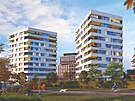 Vizualizace budov z prvn� etapy projektu Rohan City.