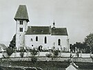 Kostel sv. Mikule v Boleticch kolem roku 1935.