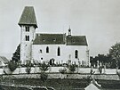 Kostel sv. Mikul�e v Boletic�ch kolem roku 1935.