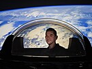 Jared Isaacman v kupoli Crew Dragonu Resilience ped misí Inspiration4