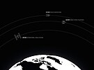 Ilustraní znázornní cílové výky mise Inspiration4 ve srovnání s orbitami ISS...