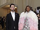 Alexis Ohanian a Serena Williamsová na Met Gala (New York, 13. záí 2021)