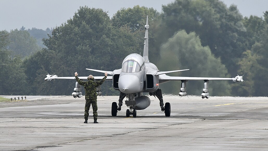 Gripen védských vzduných sil na Dnech NATO v Ostrav