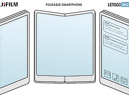 Patent skládacího smartphonu spolenosti Fujifilm