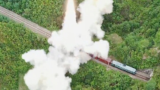 Severn Korea odplila svou balistickou raketu z vlaku. (15. z 2021)