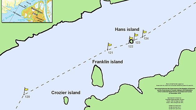 Mapy nejsou pli vmluvn: pat snad ostrvek Dnsku a Kanad napl?
