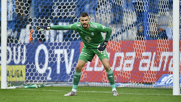 Utkn 8. kola prvn fotbalov ligy Slovan Liberec - FK Mlad Boleslav. Brank Pavel Halouska z Boleslavi