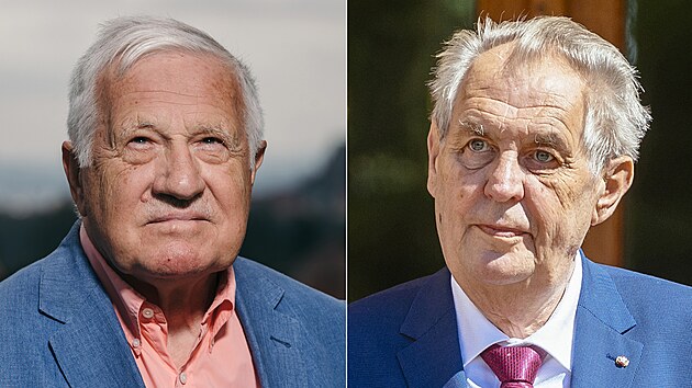 Prezident Milo Zeman (vpravo) i bval prezident Vclav Klaus byli hospitalizovni v prask stedn vojensk nemocnici.