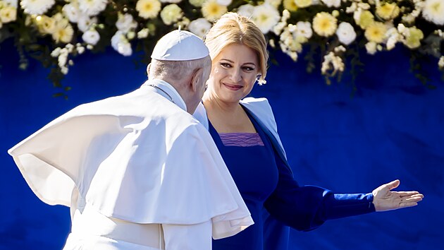 Pape Frantiek a slovensk prezidentka Zuzana aputov