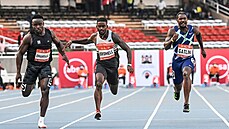 Ferdinand Omanyala, Trayvon Bromell a Justin Gatlin b�í stovku na mítinku...