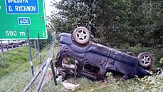 Dopravní nehoda na D6 u Sokolova. (16. září 2021)