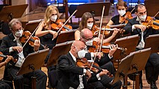 lenové orchestru Filharmonica della Scala pi koncert na Dvoákov Praze