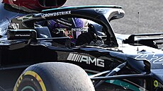 Lewis Hamilton bhem kvalifikaního sprintu ped Velkou cenou Itálie