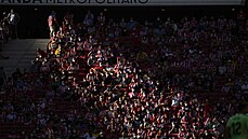 Fanouci Atlétika Madrid na stadionu Wanda Metropolitano