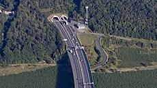Tunel Valík na dálnici D5 u Plzn�. (8. 9. 2021)