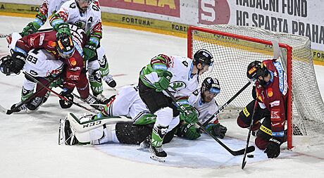 Momentka z utkn Sparta - Mlad Boleslav.