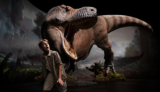 Expozice Dinosauria Museum Prague má i model tyrrannosaura rexe v ivotní...