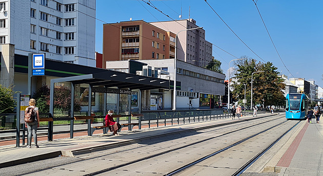 Nová podoba tramvajové zastávky Dl Jindich v Ostrav. Podobný vzhled mají mít...