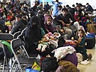Afghántí uprchlíci na americké základn Ramstein v Nmecku (8. záí 2021)
