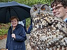Angela Merkelová navtívila ptaí park v Marlow. (24. záí 2021)
