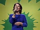 Kandidátka Zelených Annalena Baerbocková v Berlín po oznámení prvotních...