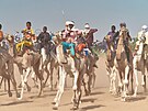 Tídenní nomádský festival se uprosted záí na severu Nigeru po období de a...