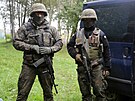 Poltí vojáci stráí hranici s Bloruskem. (28. záí 2021)