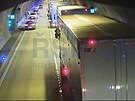 Hromadn nehoda kamion zavela Komoansk tunel. (20.9.2021)