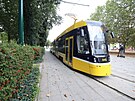 Nov� typ tramvaje �koda 40T naj�d� zku�ebn� kilometry v ulic�ch Plzn�. (21. 9....