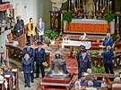 Tm tunov zvon v kostele Narozen sv. Jana Ktitele v Mst Toukov