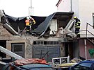 Výbuch plynu poniil dm v Litovli na Olomoucku. (25. záí 2021)