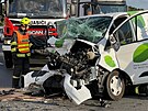 V n�sledn� kolon� po nehod� na Spo�ilov� nedobrzdila dod�vka a narazila do...