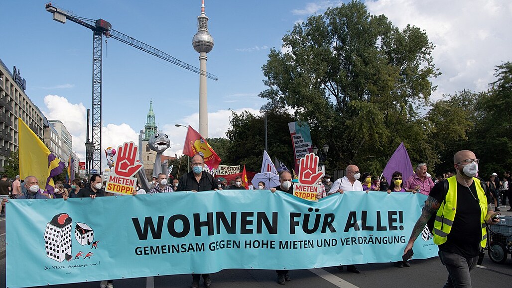 Protest proti drahému bydlení v Berlíně (11. září 2021)