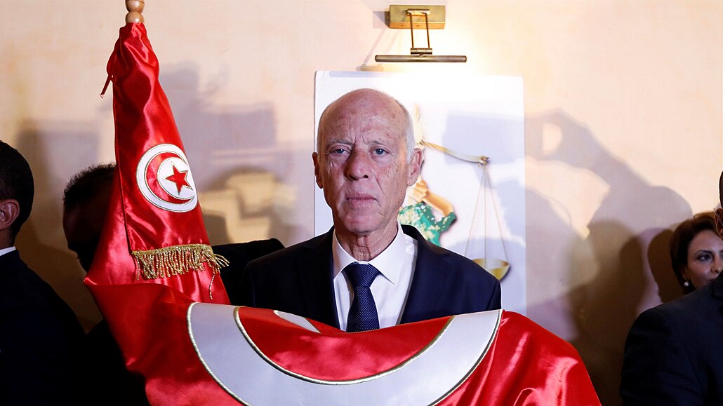 Vítz tuniských prezidentských voleb Kaís Saíd (13. íjna 2019)
