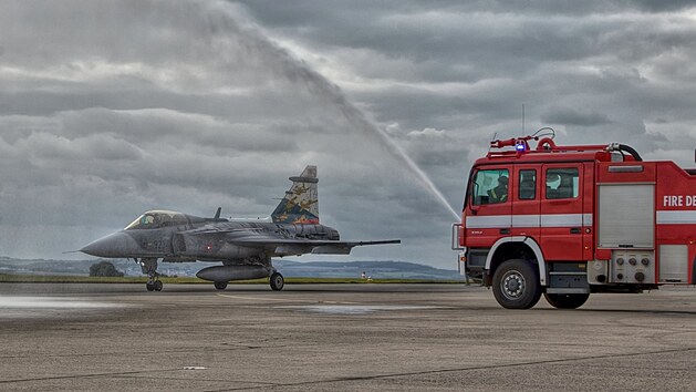 Podplukovnk Michal Dank naltal na sthace Gripen u dva tisce hodin. (23. z 2021)