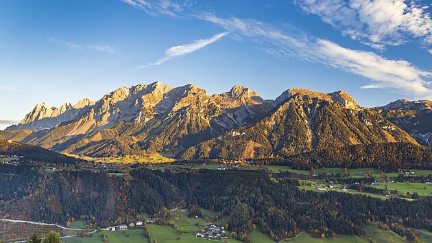 Horsk masiv Dachstein v Rakousku
