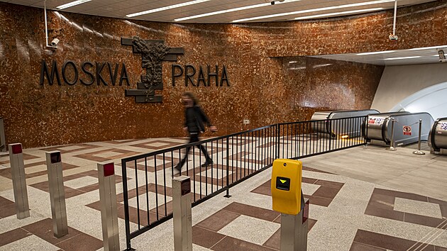 Oteven zrekonstruovanho vestibulu metra Andl - Na Knec. (29. z 2021)