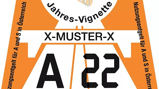 Rakouská dálniční známka pro rok 2022