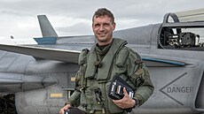 Podplukovník Michal Dank nalétal na stíhace Gripen u dva tisíce hodin. (23....