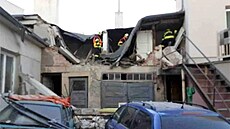 Výbuch neznámé látky poničil dům v Litovli na Olomoucku. (25. září 2021)